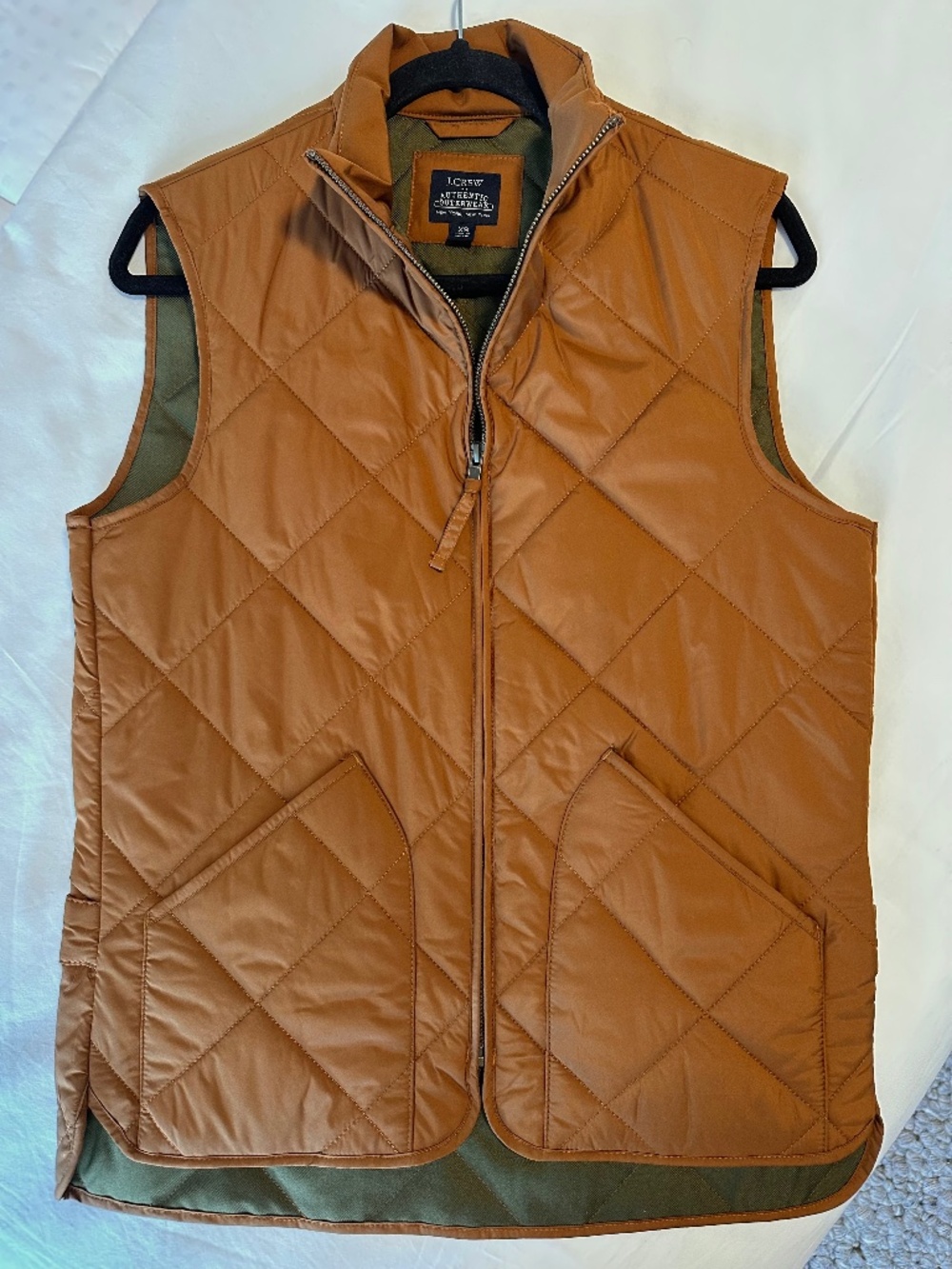 NWOT J CREW Cognac Insulated Vest with Pockets (Unisex)